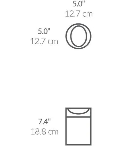 פח לבן שולחני,נירוסטה 1.5 ל' simplehuman