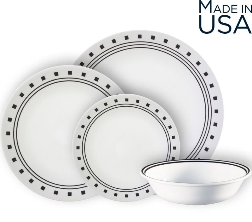 סט 24 חלקים, City Block מבית Corning Corelle תוצרת ארצות הברית