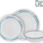 סט 18 חלקים, Ocean Blues  מבית Corning Corelle תוצרת ארצות הברית