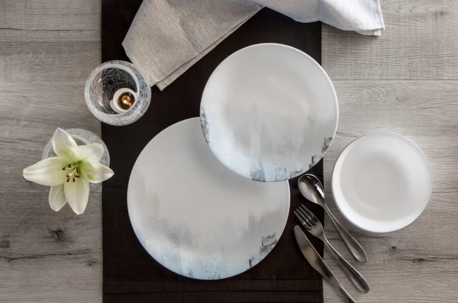 סט 18 חלקים, Tranquil Reflection מבית Corning Corelle תוצרת ארצות הברית