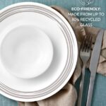 סט צלחות 18 חלקים, Brushed Silver מבית Corning Corelle תוצרת ארצות הברית