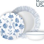 סט 18 חלקים Botanical flowers מבית Corning Corelle תוצרת ארצות הברית