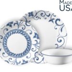 סט צלחות 18 חלקים, Artemis מבית Corning Corelle תוצרת ארצות הברית