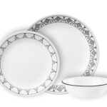 סט צלחות 18 חלקים, Cusco מבית Corning Corelle תוצרת ארצות הברית