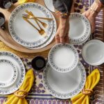 סט צלחות 18 חלקים, Cusco מבית Corning Corelle תוצרת ארצות הברית