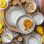 סט צלחות 18 חלקים, Cusco מבית Corning Corelle תוצרת ארצות הברית