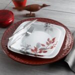 סט צלחות 18 חלקים, Kyoto Leaves קורנינג, תוצרת ארה"ב