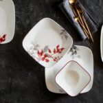 סט צלחות 18 חלקים, Kyoto Leaves קורנינג, תוצרת ארה"ב