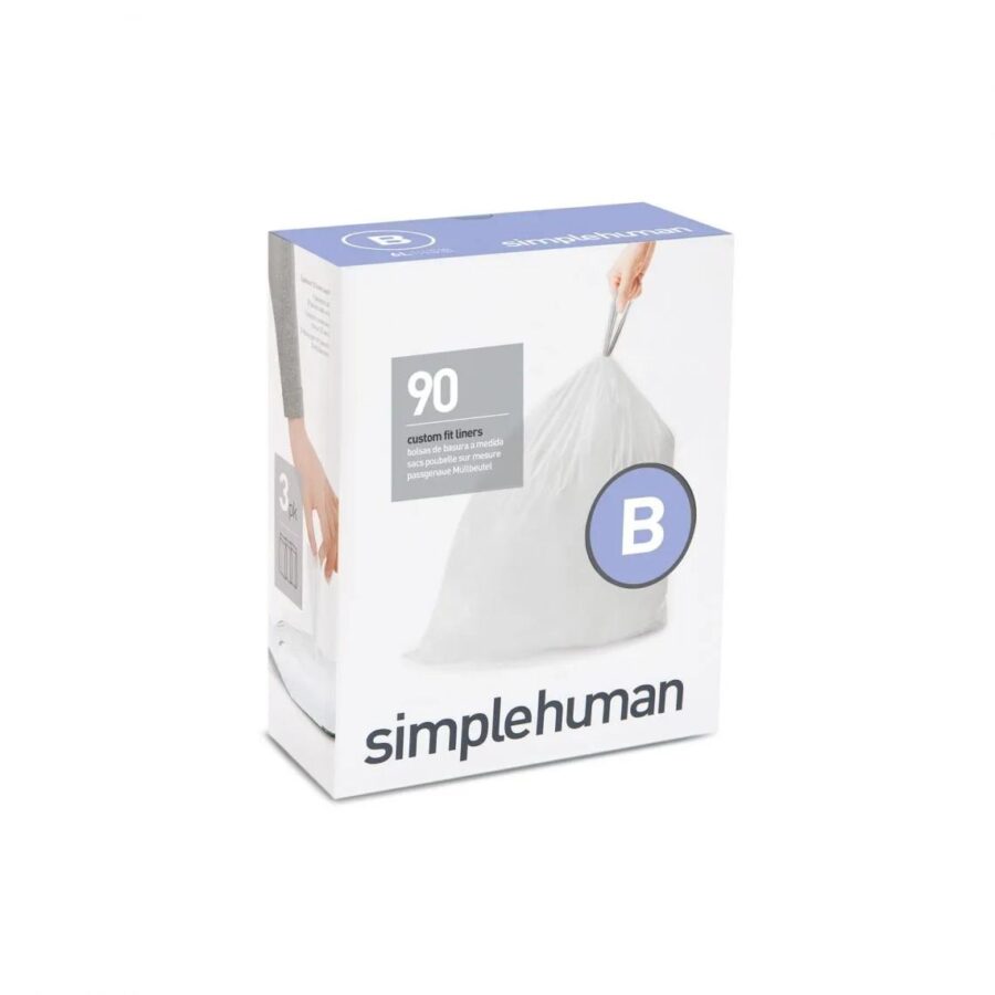 360 שקיות מסוג B, לפח 6 ל' simplehuman