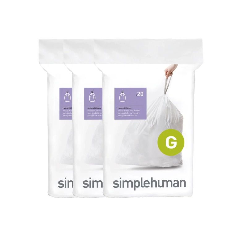 מארז שנתי 400 שקיות מסוג G, לפח 30 ל'-Simplehuman
