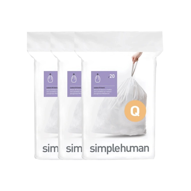 מארז 400 שקיות מסוג Q, לפח 50-60 ל'-simplehuman