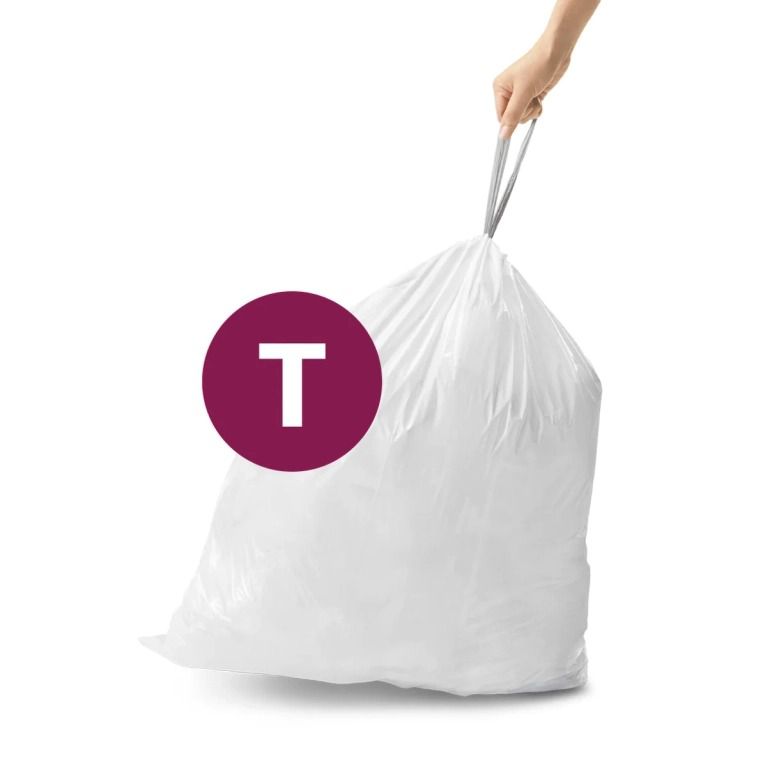 400 שקיות מסוג T, לפח 3 ל' simplehuman