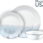 סט 12 חלקים, Tranquil Reflection מבית Corning Corelle תוצרת ארצות הברית