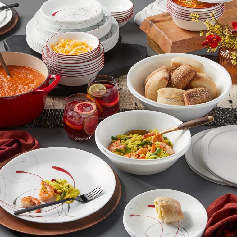 סט 18 חלקים, Splendor  מבית Corning Corelle תוצרת ארצות הברית