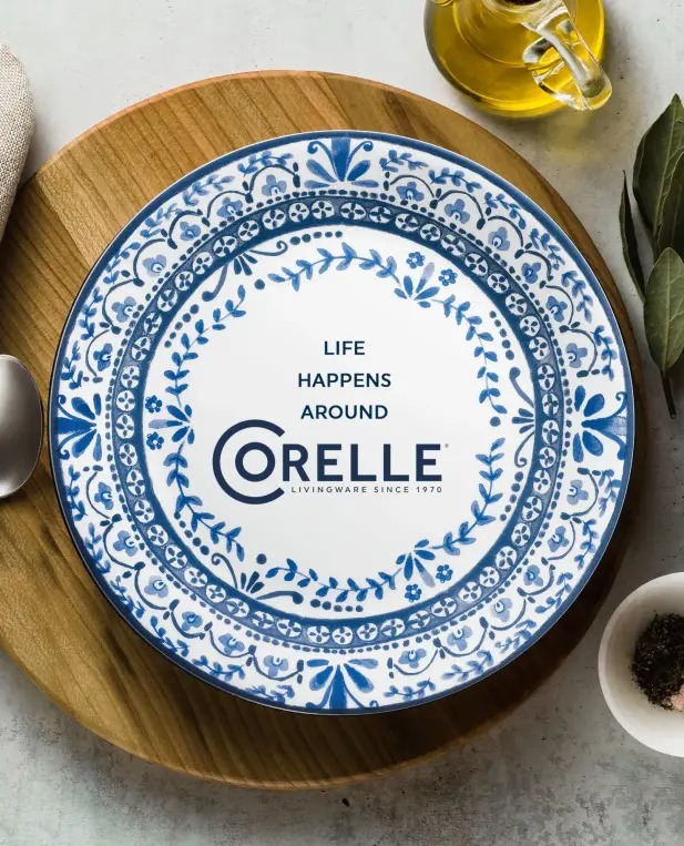 צלחת מנה עיקרית, Portofino     מבית Corning Corelle תוצרת ארצות הברית