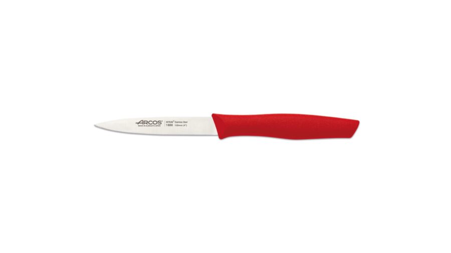 סכין ירקות חלק שפיץ ידית אדומה מבית Arcos