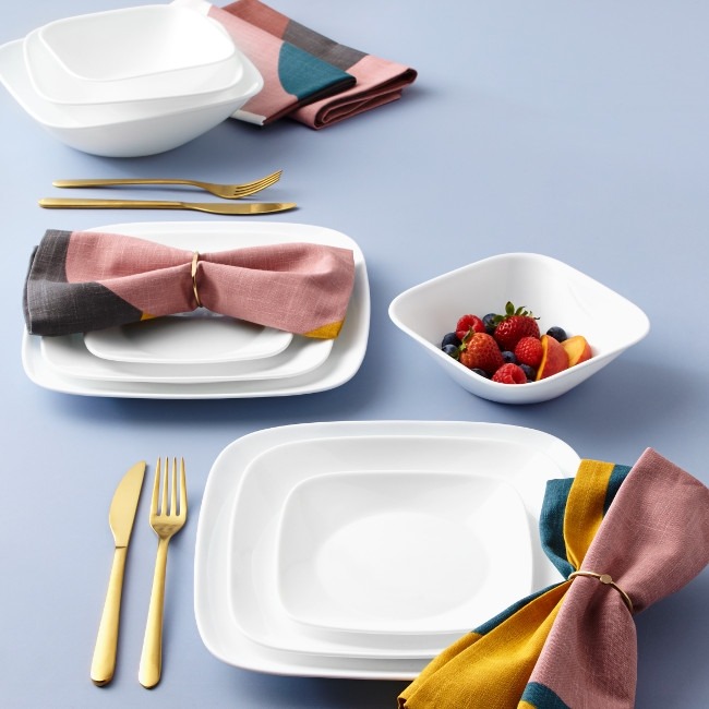 צלחת מנה עיקרית 26.5 ס"מ, Pure White מבית Corning Corelle תוצרת ארצות הברית