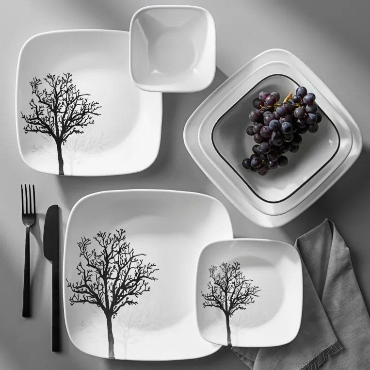 צלחת מנה עיקרית 26.5 ס"מ, Timber Shadows מבית Corning Corelle תוצרת ארצות הברית