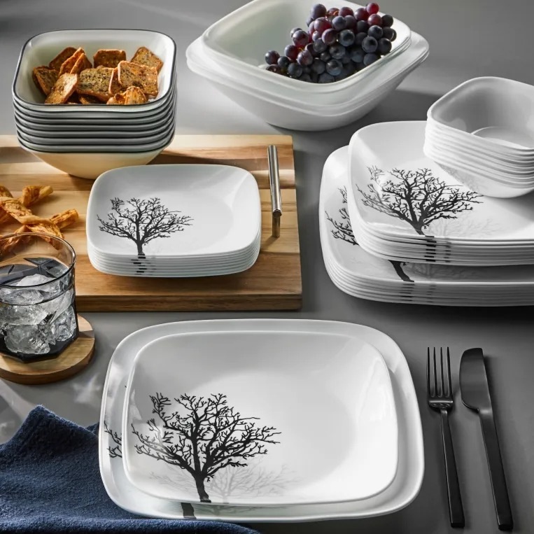 צלחת מנה עיקרית 26.5 ס"מ, Timber Shadows מבית Corning Corelle תוצרת ארצות הברית