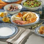 קערת סלט גדולה 2 ליטר פס כחול  מבית Corning Corelle תוצרת ארצות הברית