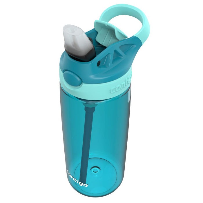 בקבוק CLEANABLE כחול תכלת 590 מ"ל CONTIGO +מדבקת שם מעוצבת מתנה