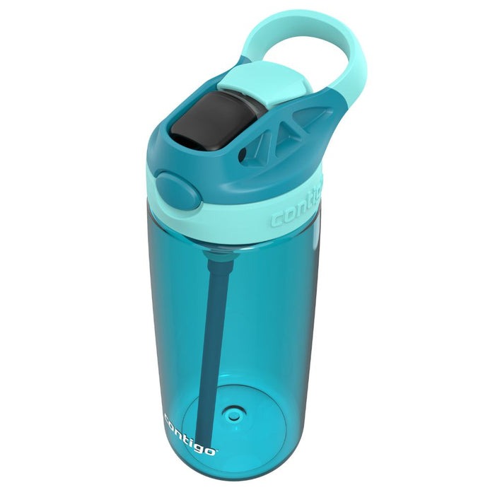 בקבוק CLEANABLE כחול תכלת 590 מ"ל CONTIGO +מדבקת שם מעוצבת מתנה