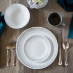 צלחת עוגה/סלט/מטבלים 17 ס"מ, Mystic Gray  מבית Corning Corelle תוצרת ארצות הברית
