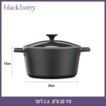 סיר יציקת אלומיניום 20 ס"מ  2.6 ליטר BLACKBERRY מבית FOOD APPEAL