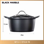 סיר 20 ס"מ 3.1 ליטר מסדרת BLACK MARBLE מבית Food Appeal