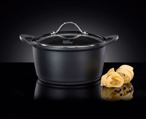 סיר 20 ס"מ 3.1 ליטר מסדרת BLACK MARBLE מבית Food Appeal
