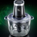 קוצץ ירקות חשמלי עוצמתי במיוחד 500W, מיכל זכוכית 2 ליטר מבית Food appeal
