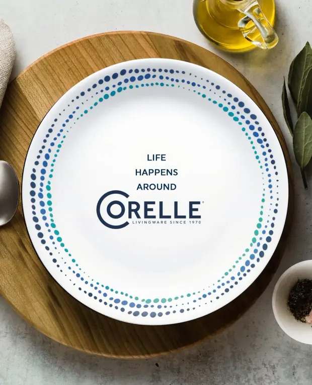 צלחת מנה עיקרית 26 ס"מ, Ocean Blues  מבית Corning Corelle תוצרת ארצות הברית