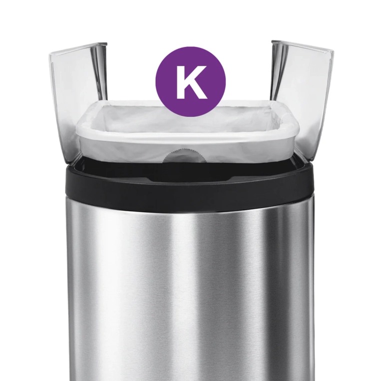 20  שקיות מסוג K, לפח 40-45 ל'-simplehuman
