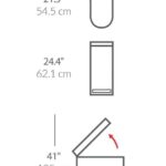 פח נירוסטה דוושה צר, שחור מאט 45 ל' simplehuman