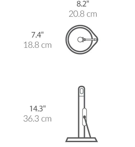 מעמד שולחני למגבת נייר לבן, 36.3 ס"מ simplehuman