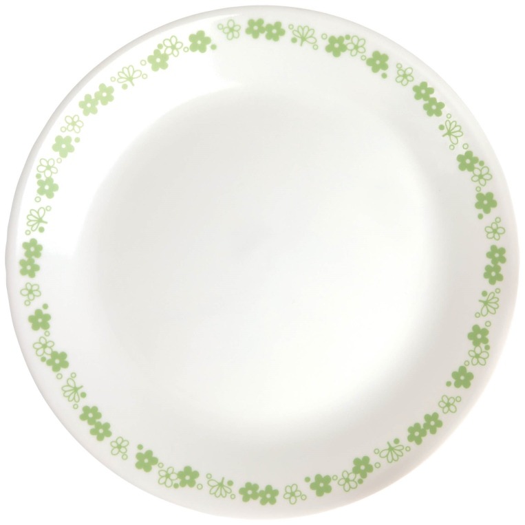 סט צלחות 18 חלקים, Spring Blossom Green מבית  Corning Corelle תוצרת ארצות הברית