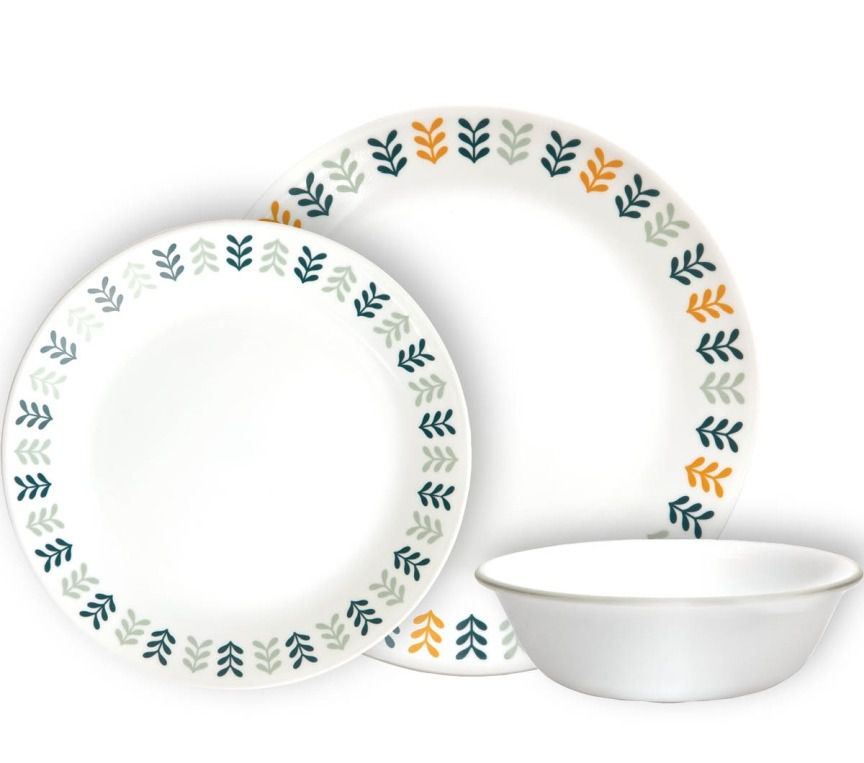 סט צלחות 18 חלקים, Anders  מבית  Corning Corelle תוצרת ארצות הברית