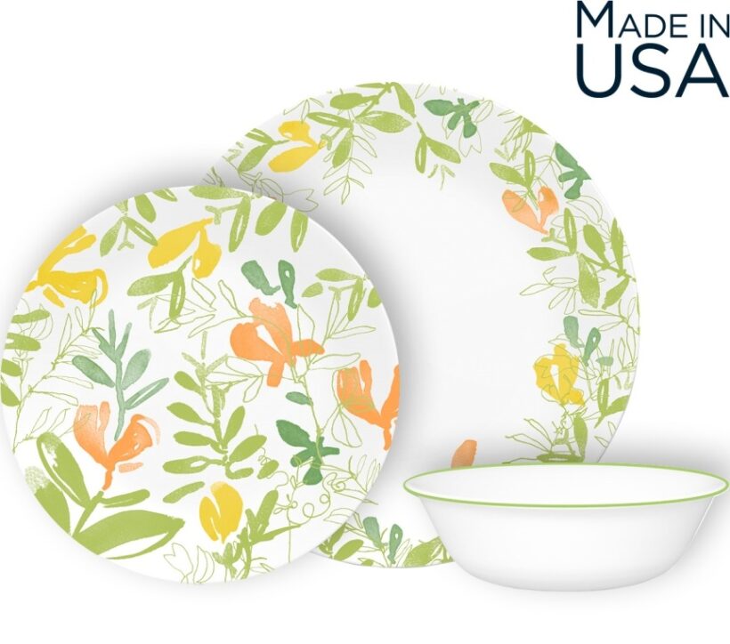 סט 18 חלקים, Contemporary Fruit  מבית Corning Corelle תוצרת ארצות הברית