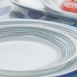 סט צלחות 18 חלקים, Brushed Silver מבית Corning Corelle תוצרת ארצות הברית
