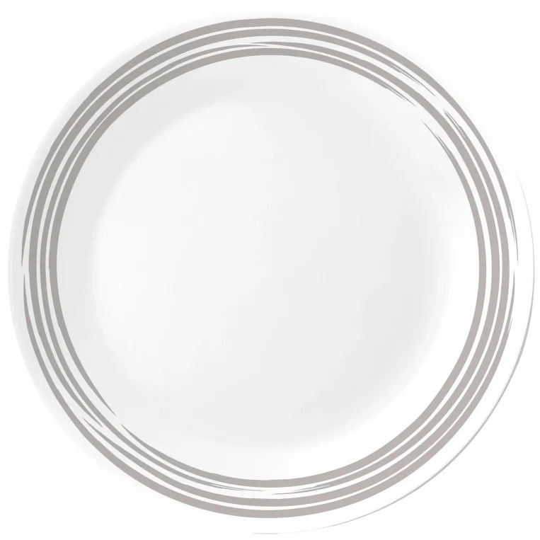 סט צלחות 18 חלקים, Brushed Silver מבית Corning Corelle תוצרת ארצות הברית