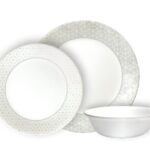 סט צלחות 18 חלקים, Knox מבית Corning Corelle תוצרת ארצות הברית