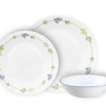 סט 18 חלקים, Secret Garden פס ירוק מבית Corning Corelle תוצרת ארצות הברית