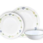 סט 18 חלקים, Secret Garden פס ירוק מבית Corning Corelle תוצרת ארצות הברית