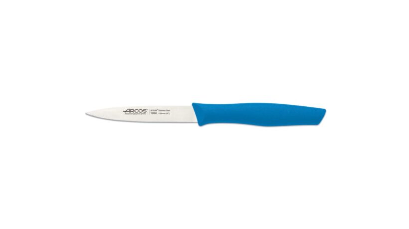 סכין ירקות חלק שפיץ ידית כחולה מבית Arcos