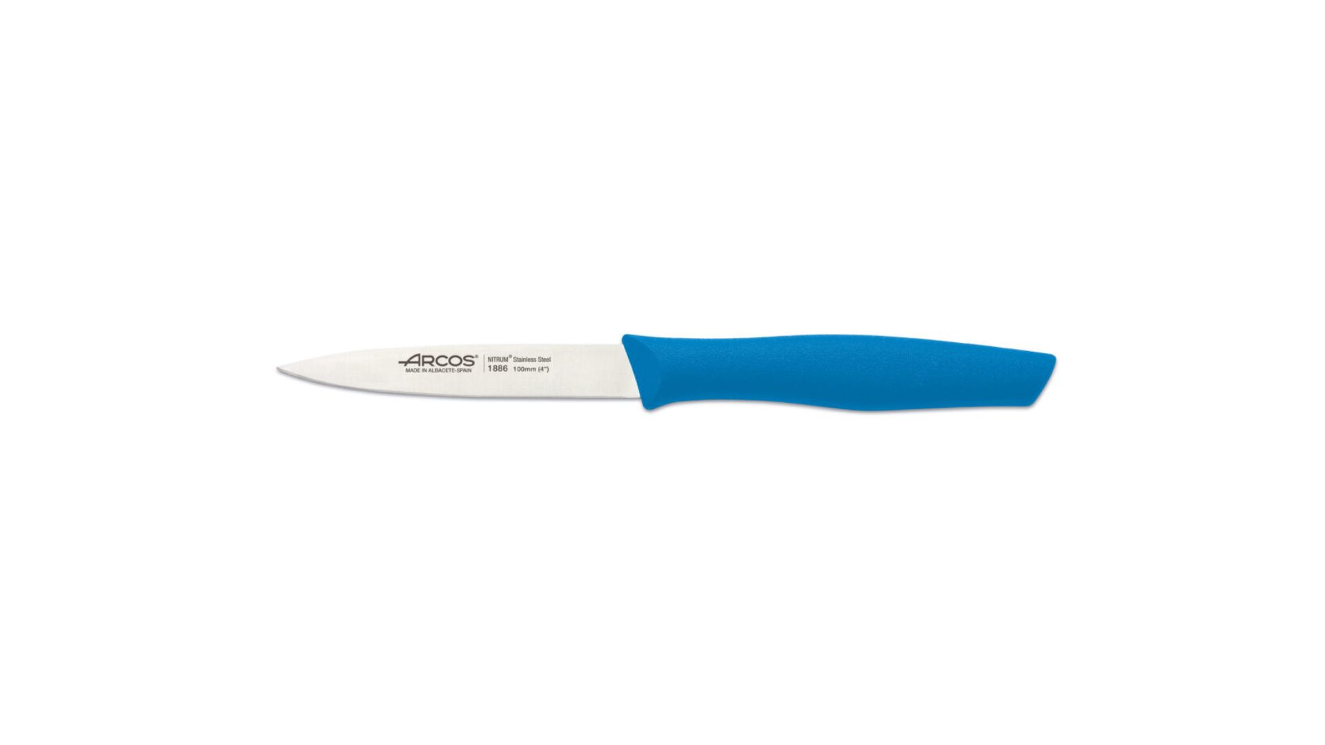 סכין ירקות חלק שפיץ ידית כחולה מבית Arcos