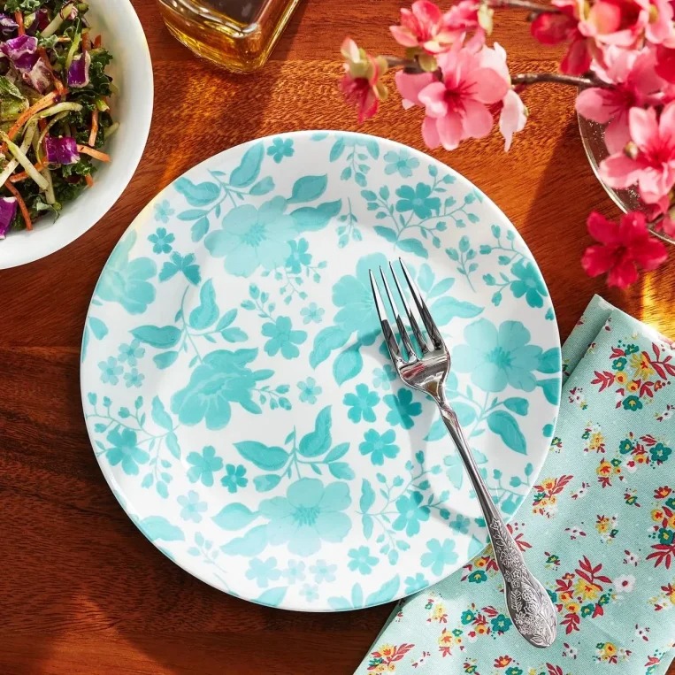 צלחת מנה ראשונה 21 ס"מ Teal  מבית Corning Corelle תוצרת ארצות הברית