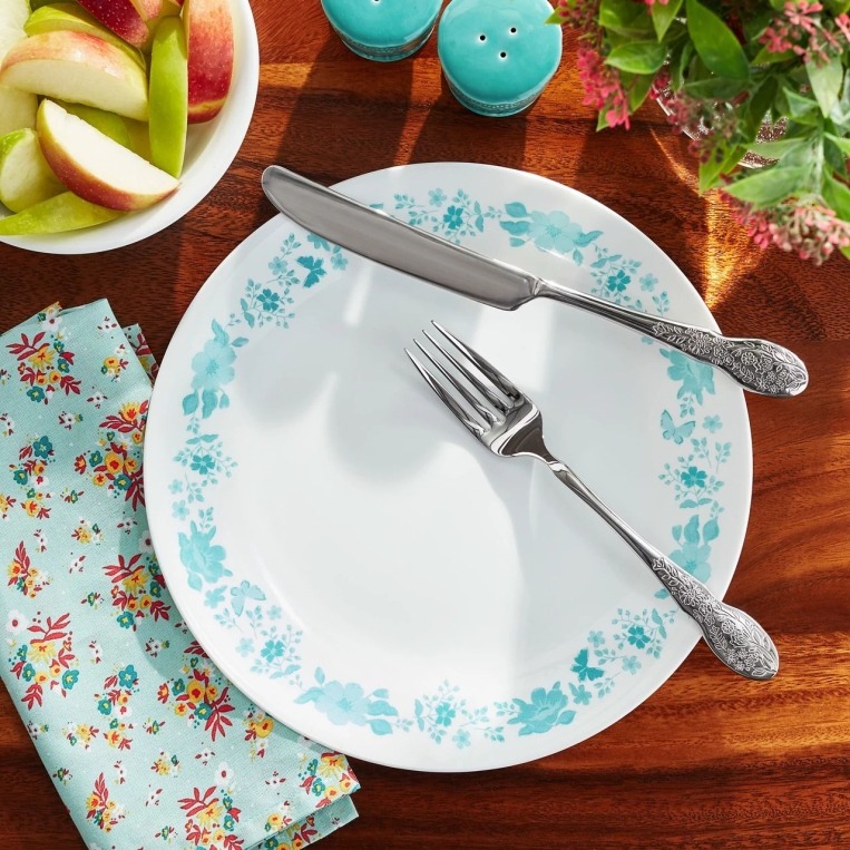 צלחת מנה עיקרית 26 ס"מ Teal  מבית Corning Corelle תוצרת ארצות הברית