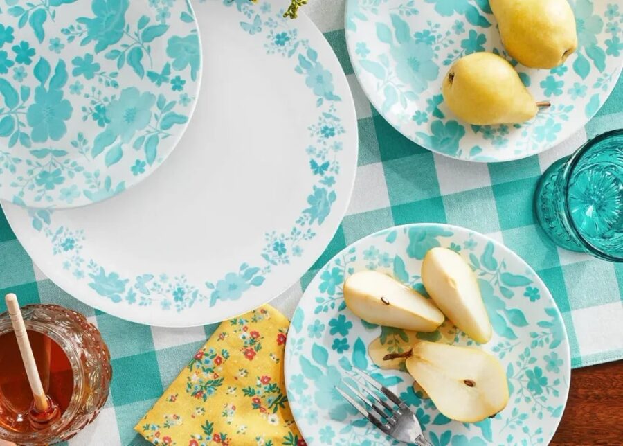 צלחת מנה עיקרית 26 ס"מ Teal  מבית Corning Corelle תוצרת ארצות הברית