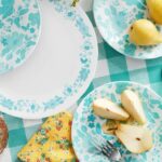 סט צלחות 18 חל' Teal מבית Corning Corelle תוצרת ארצות הברית