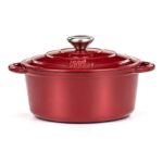 סיר יציקת ברזל 26X11.5 ס"מ, 4.7 ליטר HERITAGE צבע אדום  FOOD APPEAL